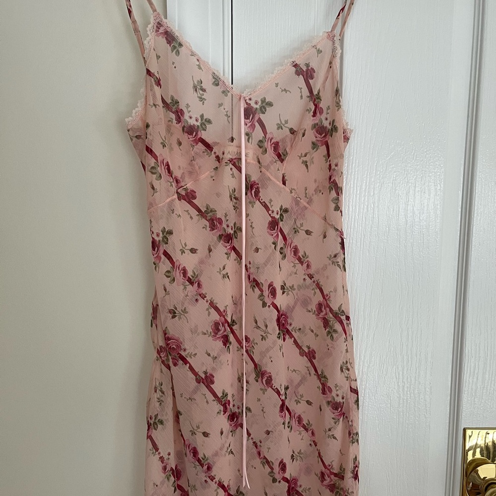 Vintage Arianne Floral Pink Chemise Slip Dress